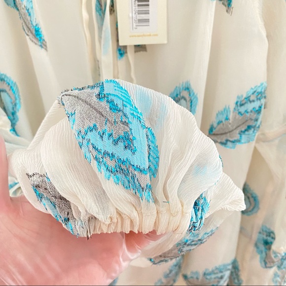 NWT: RAMY BROOK | Paulette Feather Peasant Top - Picture 7 of 10